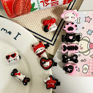 Hoạt hình mèo paw kẹp tóc dễ thương hello kitty kẹp tóc cô gái phụ kiện tóc quà tặng tiếp liệu