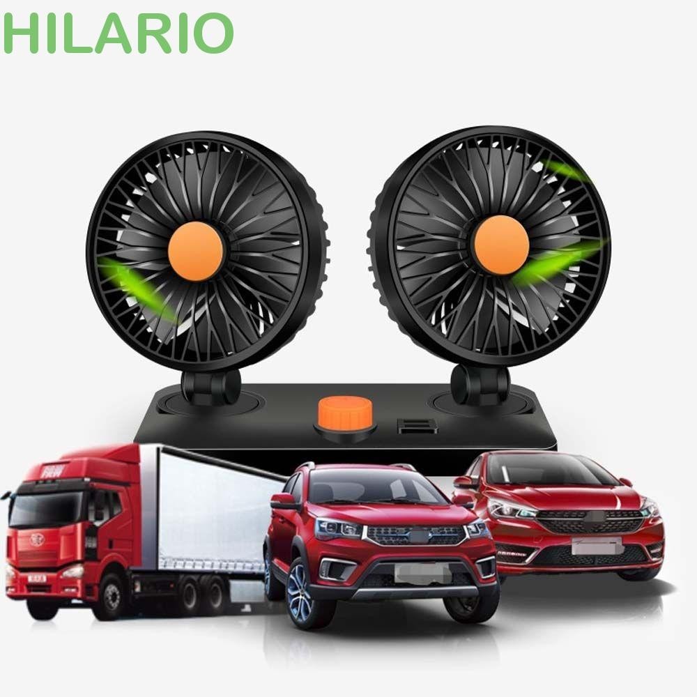 Quạt điều hòa ô tô HILARIO 12V 24V Quạt điều hòa USB có thể điều chỉnh Phụ kiện nội thất ô tô Quạt làm mát gia đình Quạt làm mát bàn làm mát ô tô