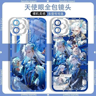 Ốp lưng Genshin Impact Neuvillette cho iPhone 15 14 13 12 11 pro promax x xs xsmax xr 7 8 plus