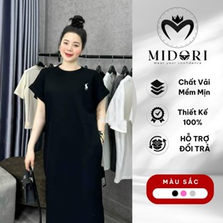 Đầm suông, Váy bầu dáng dài Bigsize chất vải thun form rộng mặc mùa hè siêu mát SK88