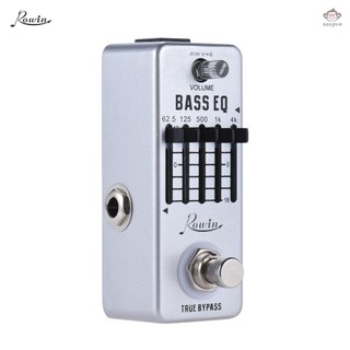Rowin bass guitar equalizer hiệu ứng bàn đạp 5 băng eq hợp kim nhôm thân true bypass