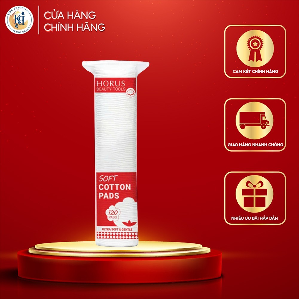Bông tẩy trang HORUS Soft Cotton Pads 120 Miếng