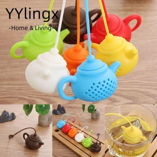 YYlingx cụ lọc trà hình ấm trà bằng silicon