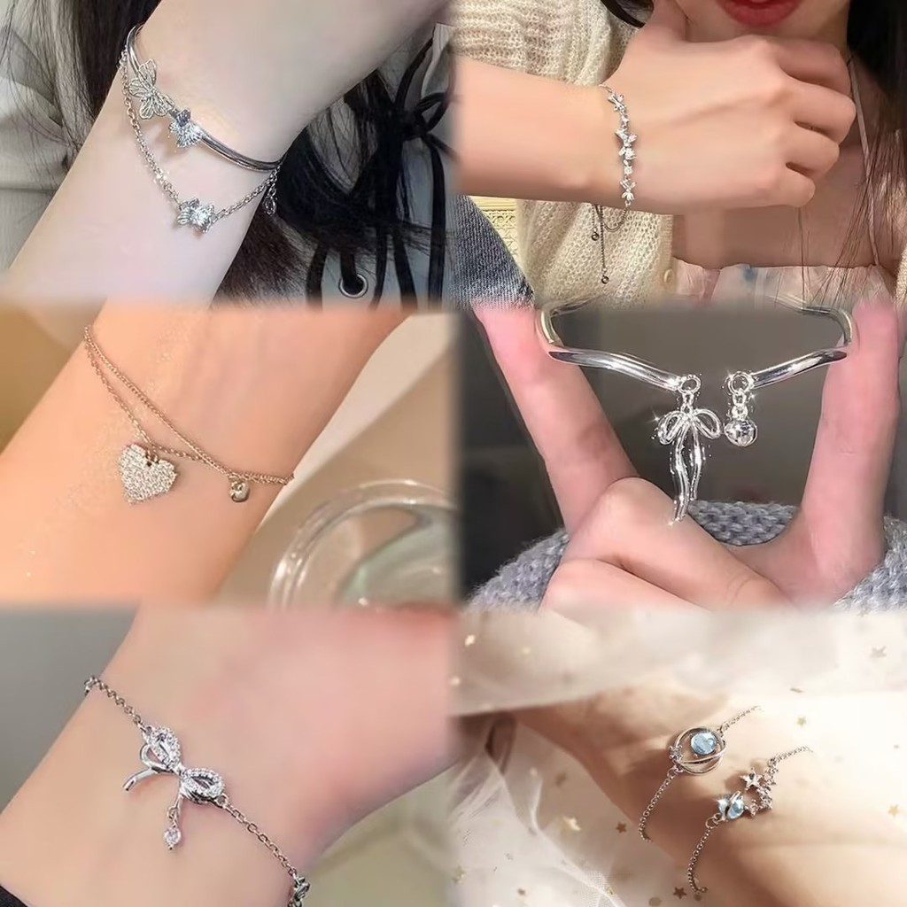 Vòng Đeo Tay Đính Ngôi Sao / Mặt Trăng Lấp Lánh Có Thể Điều Chỉnh Dùng Làm Đạo Cụ Chụp Ảnh