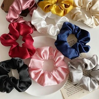 Dây Buộc Tóc Vải Lụa Satin Co Giãn Thời Trang Cho Nữ