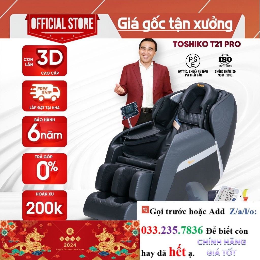 R.ẻ> Ghế massage trị liệu toàn thân Toshiko T21 Pro