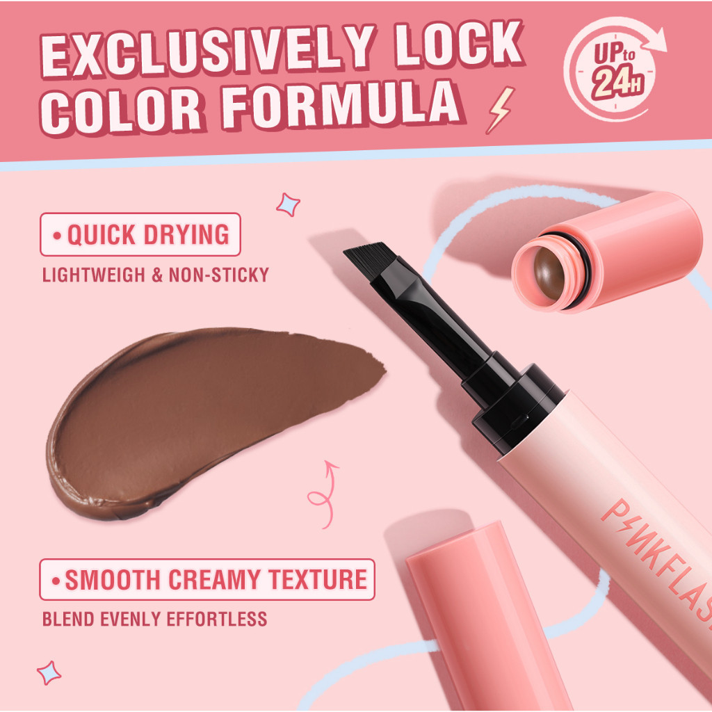 Ảnh 3 của Kem trang điểm lông mày PINKFLASH ColorStay chống nước chống nhòe lâu trôi không vón cục mềm mịn E16