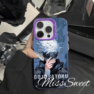 Tương thích cho IPhone 15 14 13 12 11 Pro Max X Xr Xs Max 7 8 Plus Ốp điện thoại Anime Cá tính nâng cao Gojo Satoru TPU Vỏ mềm chống sốc