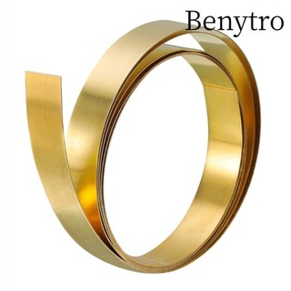Benytro Cuộn tấm đồng thau, Tấm lá kim loại màu vàng 1000mm x10mm, Cắt tự do Dải đồng mỏng Thủ công mỹ nghệ Gia công kim loại