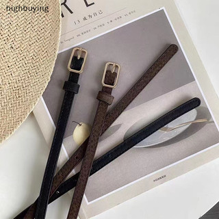 Chất lượng cao retro pháp pu da thắt lưng nữ unisex thắt lưng khóa thắt lưng nữ quần jean thắt lưng nam thắt lưng mỏng thắt lưng mới