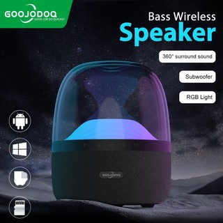 Goojodoq Loa Bluetooth  Mini Không Dây Di Động TWS LED HiFi Hộp Loa Ngoài Trời Hỗ Trợ USB 3.5 Mm Thẻ AUX TF Âm Thanh 3D Âm Thanh Máy Nghe Nhạc