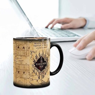 Harry Potter Marauders Map Color Changing Magic Heat Sensitive Cup Coffee Mug

