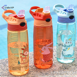 Bình nước trẻ em 500ml có ống hút bpa free trẻ em uống khỏe mạnh đi học cốc mới
