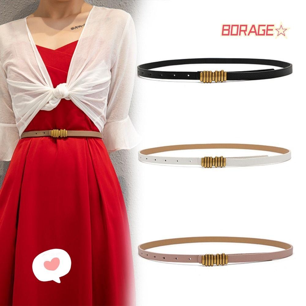 Borag Khóa Thắt Lưng Thiết Kế Sang Trọng Gothic Vintage Quần Đầm Thắt Lưng