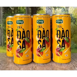 Lốc trà đào  sả Cozy 6 lon x320ml Ngon rõ vị Vị rõ ngon