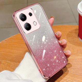 Ốp điện thoại lấp lánh lấp lánh lấp lánh dễ thương cho Xiaomi Redmi Note 13 Pro Plus 4G 5G TPU mềm chống sốc trong suốt mạ điện thoại di động