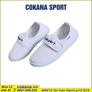 Giày asia trắng quai dán g09 w06 vải g09 w06 - cokana sport