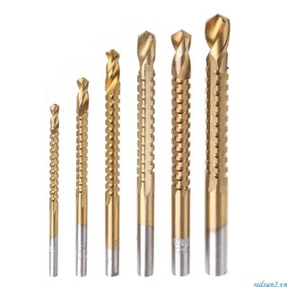 Redsun2 6 Chiếc Chế Biến Gỗ Cắt Lỗ Cưa Lỗ Gỗ Kim Loại HSS Ti Mũi Khoan