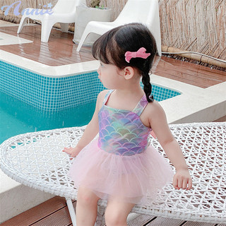 Annie Đồ bơi bé gái Quần áo trẻ em cho bé gái 1-6 tuổi Đồ bơi một mảnh Nàng tiên cá Cầu vồng Đồ bơi