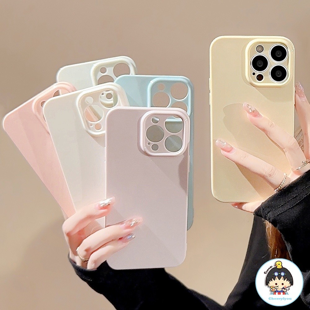 Ốp Điện Thoại Màu Trơn Macaron Tương Thích Cho Iphone 16 15 14 Plus 13 12 11 Pro Max Ốp Lưng Tpu Mềm Chống Trầy Xước