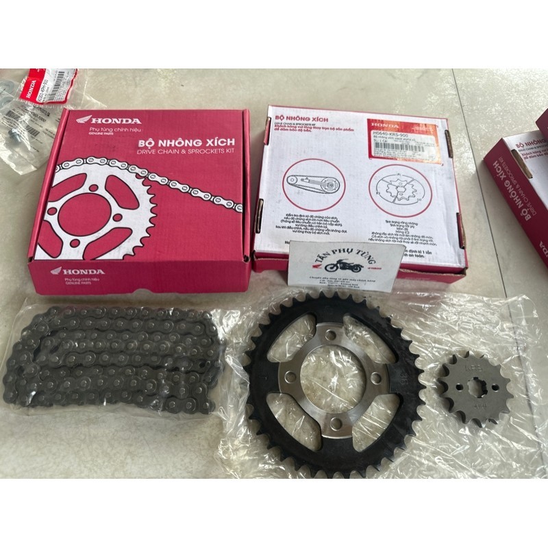 Sên Nhông Dĩa Honda sử dụng cho Wave , Dream dĩa 36 răng - nhông 14 răng - sên 100 mắt ( 14*36-100L 