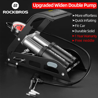Rockbros có thể gập lại chân máy bơm không khí áp lực cao mtb bơm di động xe máy lốp bơm hơi phụ kiện xe đạp