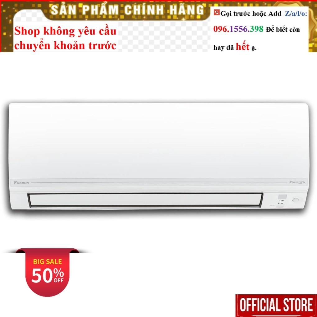 <Rẻ> Điều hòa 2 chiều Daikin Inverter 12000BTU FTHF35XVMV - Hàng chính hãng (Bảo hành 24 tháng)