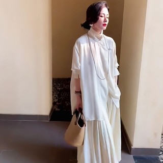 Qianqian Bán Chạy Quần Áo Nữ Nhẹ Sang Trọng Cao Cấp Mới Phong Cách Trung Hoa Ánh Sáng Trưởng Thành Phong Cách Trung Hoa Quần Áo Nữ Phong Cách Hồng Kông Yujie Xiaoxiang Váy Phong Cách Hai Mảnh Quần Áo Mùa Hè Khuyến Mãi Tóc Thẳng