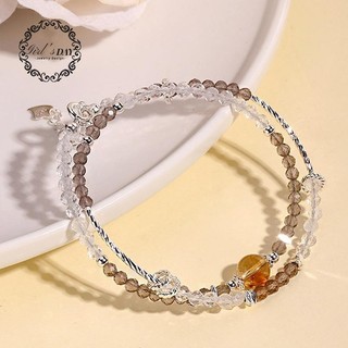 Vòng tay pha lê Vòng tay đá Obsidian Aquamarine Nữ Vòng tay may mắn Pha lê may mắn Kyanite Xanh Aventurine Vòng tay thạch anh tím