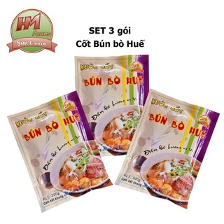 Set 3 gói bún bò huế hmfoods - chuẩn vị huế - an toàn tiện lợi