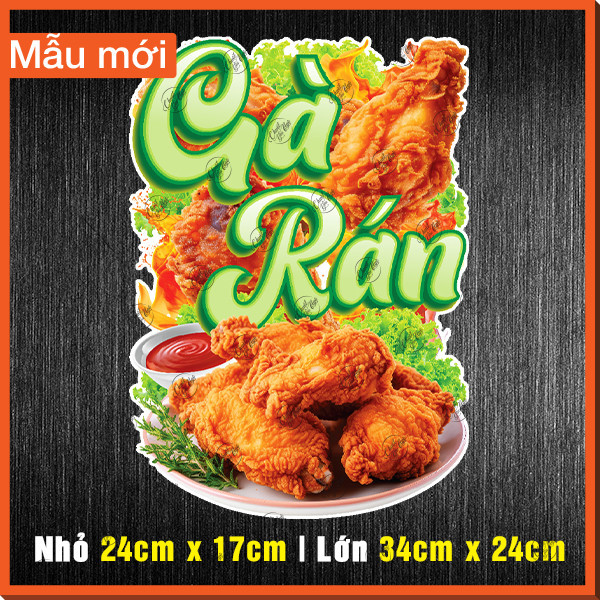 Miếng dán GÀ RÁN thức uống decal đồ trang trí cà phê quán trà sữa nước giải khát decor quầy ăn vặt menu