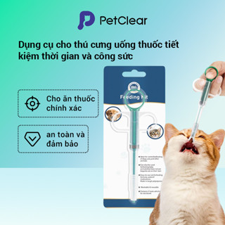  Bộ nạp thuốc Petclear - Hỗ trợ cho ăn thuốc Bộ nạp ép kiểu ống tiêm Thích hợp cho đồ dùng tẩy giun và cho ăn nước được thiết kế đặc biệt cho mèo và chó con. 