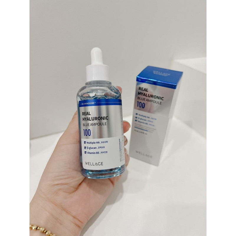 [ƯU ĐÃI SHOP MỚI] [Wellage] TINH CHẤT CẤP NƯỚC WELLAGE REAL HYALURONIC AMPOULE SERUM