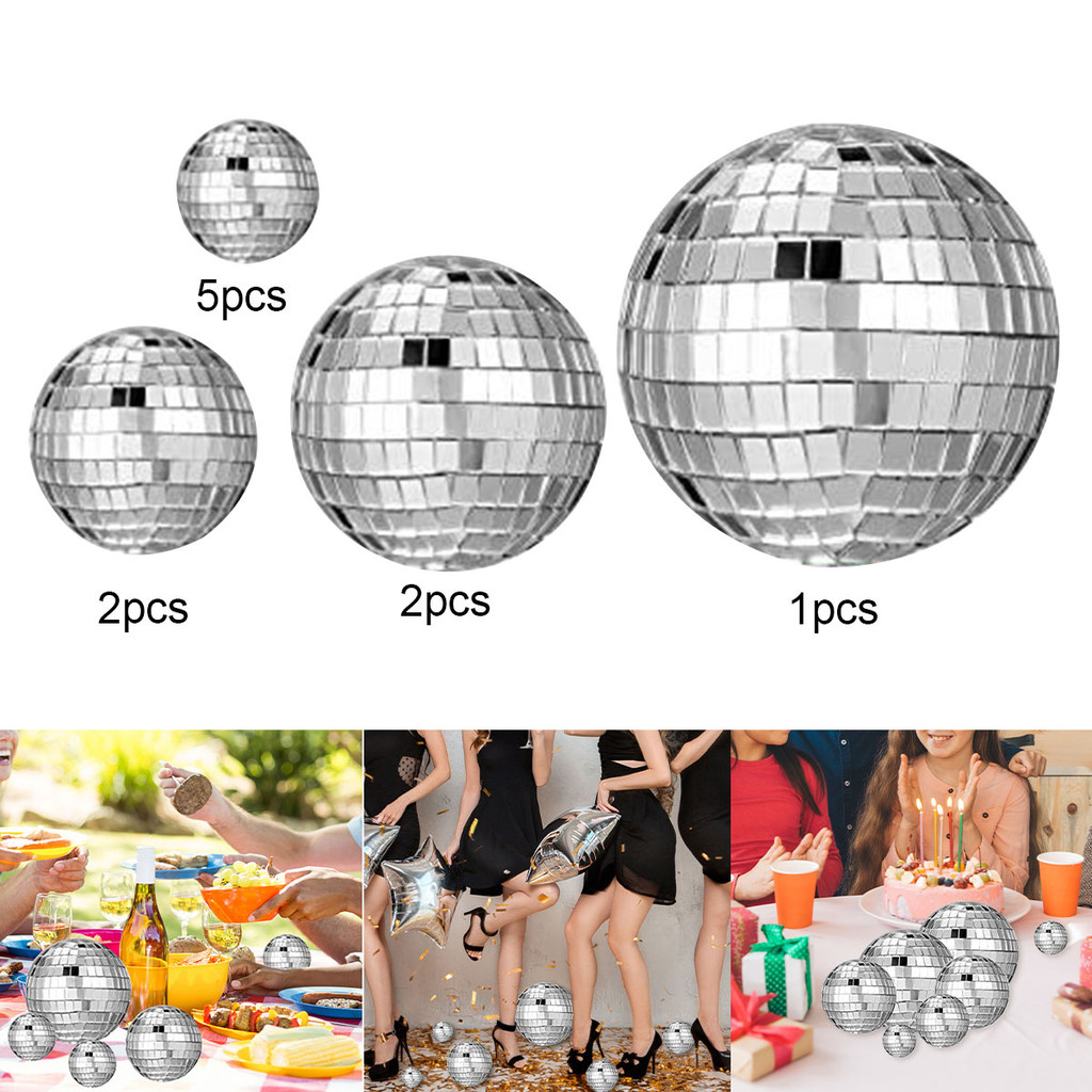 [Cyanfire] 10 Cái Disco Ball cake Toppers Disco Ball cake Trang trí bánh Disco thập niên 70 Trang tr