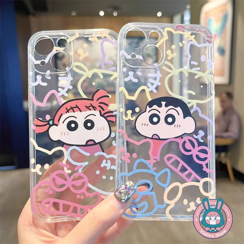 Ốp điện thoại trong suốt hoạt hình Crayon Shin-chan cho Samsung Galaxy Note 20 Ultra 10 Plus Lite 9 