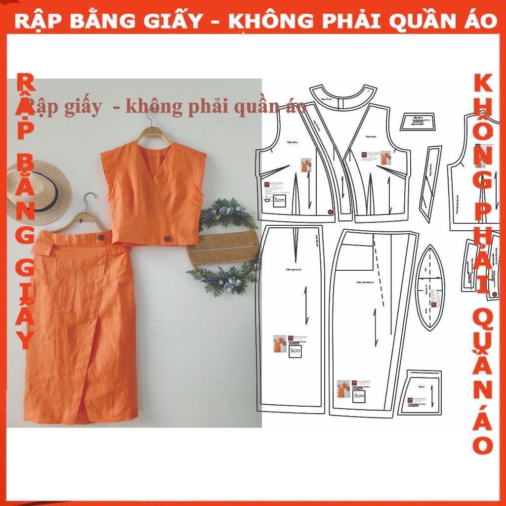 Rập giấy A0  set váy áo mã 1695