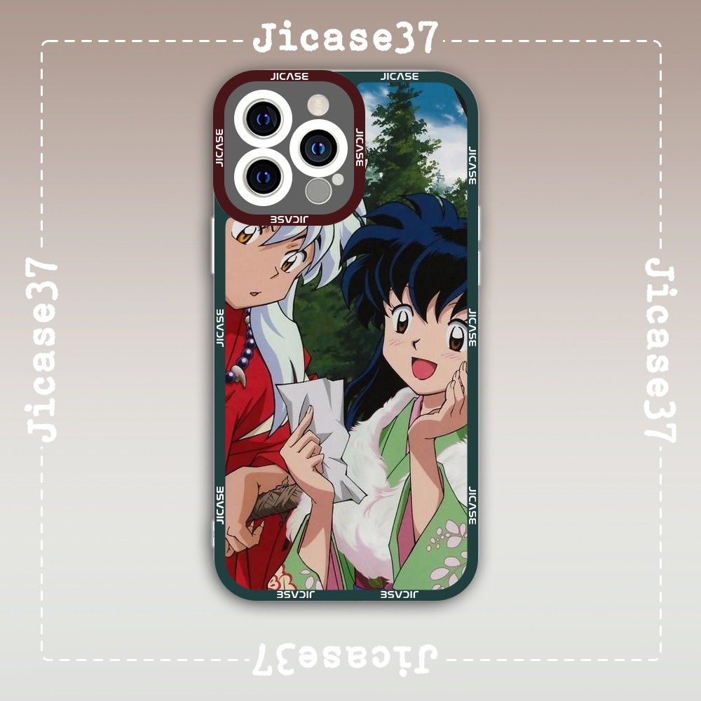 Ốp lưng iPhone Cạnh Vuông Samsung Xiaomi Oppo Chủ đề anime Inuyasha Khuyển dọa xoa