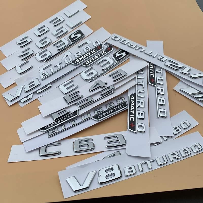 Mercedes Benz C-class E-class S-class sửa đổi logo xe AMG ký hiệu chữ C43 C63 E43 e63s đuôi sau s65l