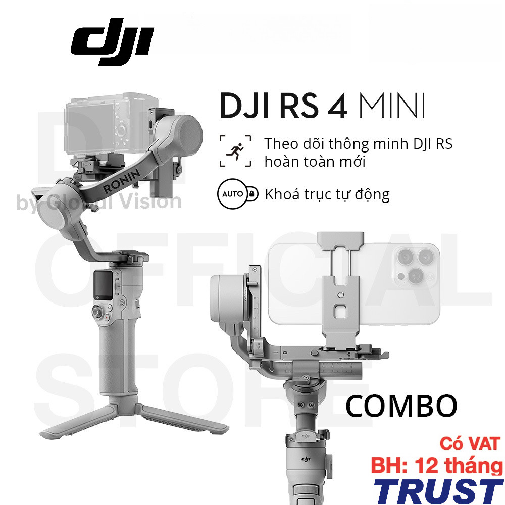 Gimbal chống rung máy ảnh DJI RS 4 Mini nhỏ gọn, nâng cấp toàn diện - Hàng Chính Hãng