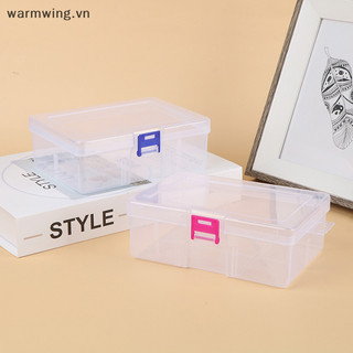 Warmwing Transparent Component Screw Storage Box Jewelry Display Practical Tool Box Plastic Container Box Tool Case Screw Sewing Box Electronic Components Hardware Tools Box VN