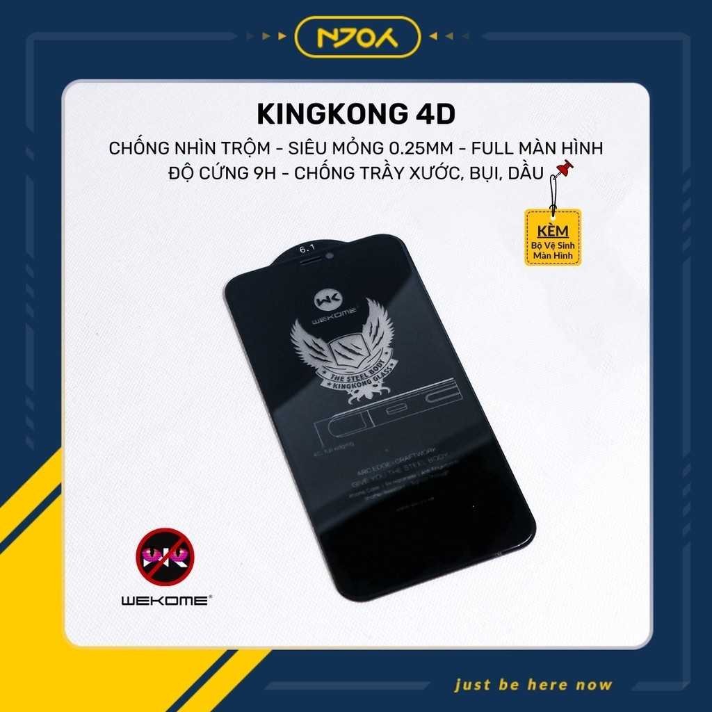 Kính Cường Lực Chống Nhìn Trộm Full Màn Hình Cho Điện Thoại iPhone 15 14 13 12 11 Pro Max Xsmax X Xs KingKong Njoyshop