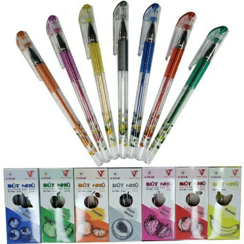 Bút Gel GSTAR Glitter - Nhũ Kim tuyến hương trái cây