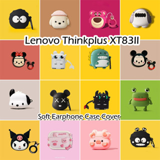 【 Imamura   Dành Cho Lenovo Thinkplus XT83II Ốp Lưng Sáng Tạo Gấu Dâu Hoạt Hình Vỏ Tai Nghe Silicon Mềm