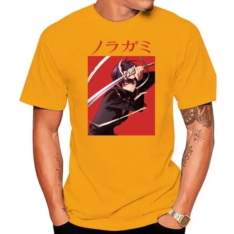 Noragami Áo Noragami Yato Áo Oversize Người Đàn Ông Áo Thun Dễ Thương Tay Ngắn In Hình Dạo Phố Cotto