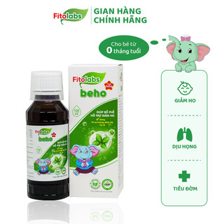 Siro Ho Thảo Dược Fitolabs Beho Cho Bé Giúp Giảm Ho, Long Đờm, Bổ Phế Hết Đau Rát Họng Lọ 100ml FITO16
