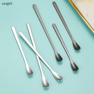 [Ceight] Thìa Cà Phê Bằng Thép Không Gỉ Kem Món Tráng Miệng Trà Khuấy Thìa Cho Dã Ngoại Phụ Kiện Nhà Bếp Thanh Dụng Cụ Tay Cầm Dài Thìa VN