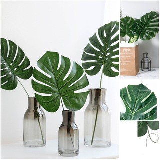 Lá cọ nhân tạo Nhiệt đới Monstera Cây xanh Văn phòng Trang trí nội thất Bình cung cấp