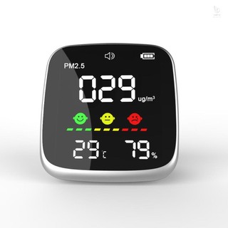 Máy dò PM2.5 có thể sạc lại USB di động Máy đo nhiệt độ đa chức năng Máy dò không khí gia đình Máy phân tích chất lượng không khí trong nhà Màn hình ô nhiễm không khí gia đình