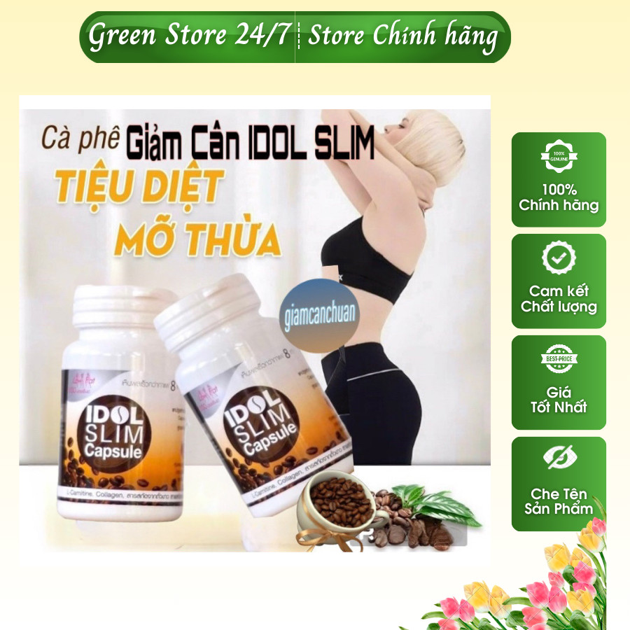 Giảm Cân Coffee Idol Slim Capsule Dạng Viên Siêu Mạnh Chuẩn Thái Lan Hộp 15 viên