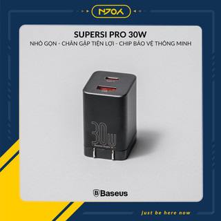 Củ Sạc Nhanh 30w Baseus 2 Cổng USB A & Type C QC 3.0 PD 3.0 Cho Điện Thoại Máy Tính Bảng Njoyshop